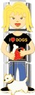 I Love Dogs Chick Charm Chick Italian Charm