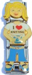 I Love Knitting Chick Charm Chick Italian Charm