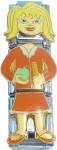 Teacher Chick in Deep Orange Charm Chick Italian Charm