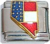 US Flag on Nevada Italian Charm