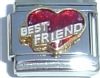 Best Friend on Red Heart (white letters)