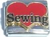 Sewing on Red Heart