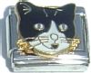 Black and White Cat Face Italian Charms