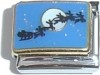 Blue Sky with Santa's Sleigh Italian Charm