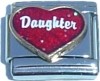 Daughter on Red Glitter Heart
