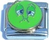 CT4332 Ill/Green with Envy Face Italian Charm