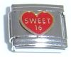Sweet 16 on Red Heart