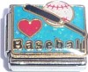 Love Baseball/Softball Italian Charm