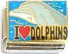 I Love Dolphins Italian Charm