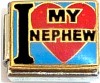 I Love My Nephew with Red Heart Italian Charm