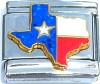 Texas Flag on Texas State Italian Charm