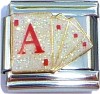 Cards with Ace on Top Italian Charm