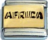 AFRICA on Gold Italian Charm