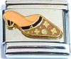Brown with Black Designer Shoe Italian Charm