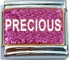 CT6403 Precious on Pink with Glitter Italian Charm