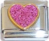 Pink Heart Italian Charm