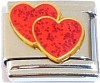 Red Hearts Italian Charm