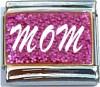 Mom on Pink Italian Charm