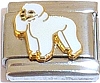 White Poodle Italian Charm