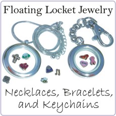 Round and Heart Floating Locket Jewelry