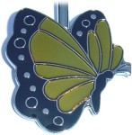 YELLOW BUTTERFLY  PURSE KEY FINDER / KEY KEEPER / KEY CLIP