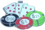CHIPS AND CARDS PURSE KEY FINDER / KEY KEEPER / KEY CLIP