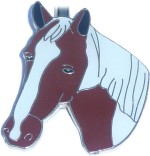 HORSE IN BROWN AND WHITE PURSE KEY FINDER / KEY KEEPER / KEY CLIP