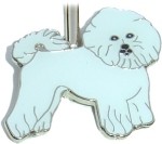 WHITE DOG PURSE KEY FINDER / KEY KEEPER / KEY CLIP