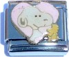 SNOOPY AND WOODSTOCK IN HEART ITALIAN CHARM