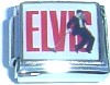 ELVIS NAME IN RED PIC ITALIAN CHARM
