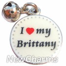 JR129 I Love My Brittany ORing Charm