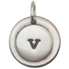 JT422 Letter V Charm with O-Ring