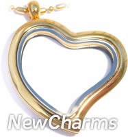 Gold Curvy Heart Necklace