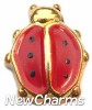 H1022 Gold Ladybug Floating Locket Charm