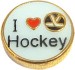 I Love Hockey LOCKET CHARM