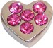 Heart with Pink Stones LOCKET CHARM