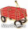 H1457 Red Wagon Floating Locket Charm