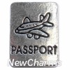H6203 Big Silver Passport Floating Locket Charm