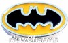 H6235 Bat Logo Floating Locket Charm
