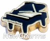 H8201 Grand Piano Gold Floating Locket Charm