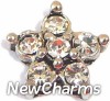 H9065-2 Star With Clear Stones Floating Locket Charm