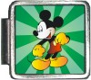 Mickey on Green Italian Charm