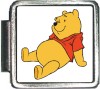 Winnie the Pooh Bear Resting Italian Charm