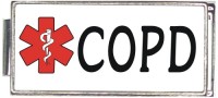 A50009 COPD White Medical Alert Superlink Italian Charm