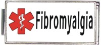 A50013 Fibromyalgia White Medical Alert Superlink Italian Charm