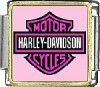 Harley Pink Custom Photo Italian  Charm