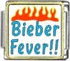 Beiber Fever!! with Flames Custom Photo Italian  Charm