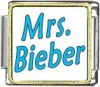 Mrs. Beiber (square) Custom Photo Italian  Charm