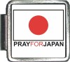 Pray for Japan with Flag Italian Charm
