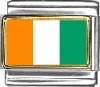Cote d'Ivoire (Ivory Coast)  Flag Italian Charm